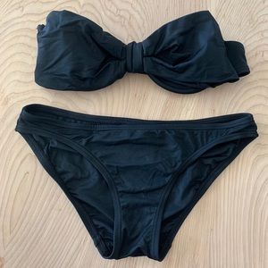 Kate Spade black bow two piece swim suit